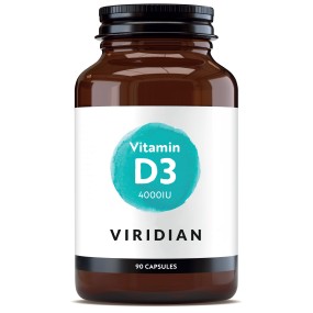 Complément alimentaire végétalien Viridian - Vitamine D3 4000 UI 90 capsules