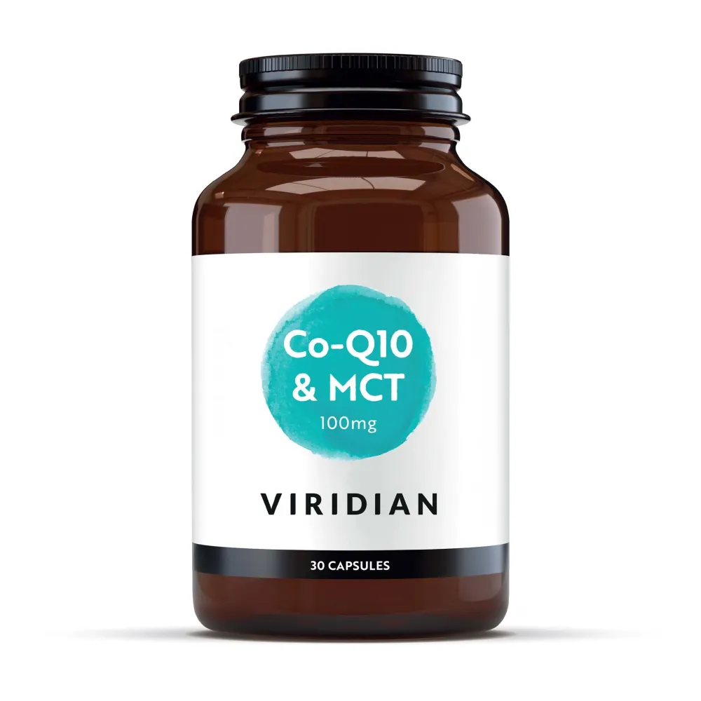 Complément alimentaire végétalien Viridian - CO-Q10 + MCT 100 mg, 30 gélules
