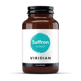 Supplément végétalien Viridian - Extrait de safran 600 mg, 30 capsules