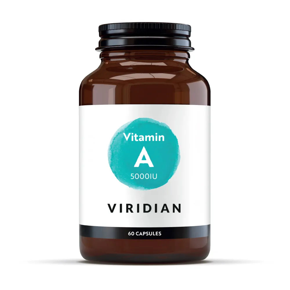 Suplemento vegano Viridian - Vitamina A 5000 UI 60 cápsulas