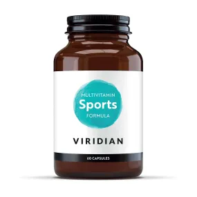Viridian Vegan Multinutrient Food Supplement - Sports Formula Multivitamin 60 Capsules