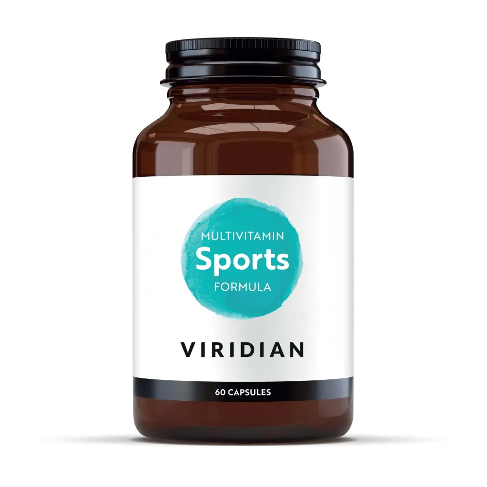 Complément alimentaire multinutriments végétalien Viridian - Formule sportive multivitaminée 60 capsules