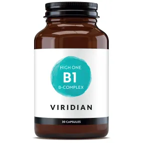 Suplemento vegano Viridian - High One B1 - Complejo B 30 cápsulas