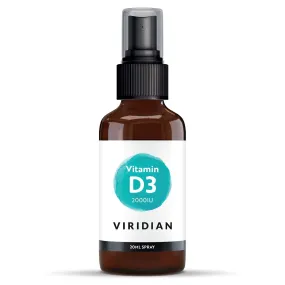 Viridian Vegan Vitamin Food Supplement - Vitamin D3 2000 IU 20 ml Spray