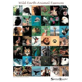 Affiche de thérapie florale - Essences d'animaux de la Terre sauvage