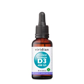 Viridian Complément Alimentaire Vitaminé Végétalien - Viridikid Vitamine D3 400 UI 30 ml
