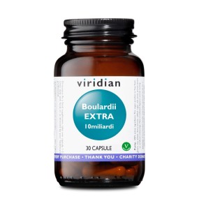 Complemento Alimenticio Probiótico Vegano Viridian - Boulardii Extra 10 MLD 30 Cápsulas
