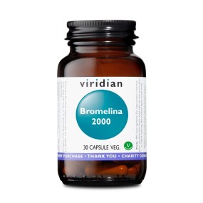 Complemento alimenticio de enzimas digestivas veganas Viridian - Bromelina 2000 30 cápsulas