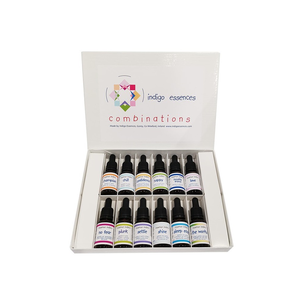 Kit de Floriterapia - 12 Fórmulas Compuestas Índigo - Combinaciones 15 ml