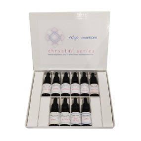 Coffret de thérapie florale - 10 essences cristallines indigo - Série Cristal 15 ml