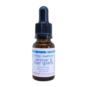 Esencia única Índigo - Larimar y Cuarzo Rosa (Conectando con el Amor Interior) 15 ml