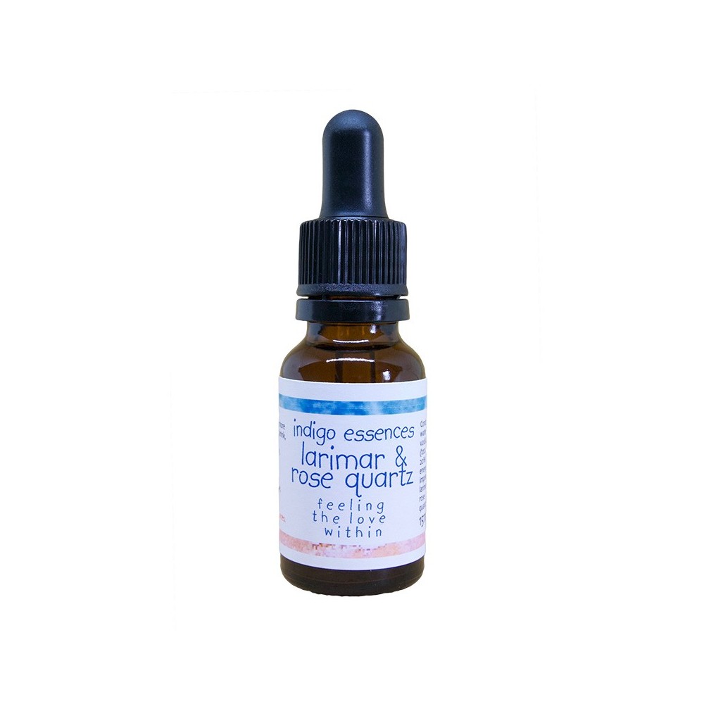 Indigo Single Essence - Larimar et Quartz Rose (Connexion avec l'amour intérieur) 15 ml