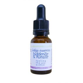 Esencia única Índigo - Hiddenita y Kunzita (Siente la alegría interior) 15 ml