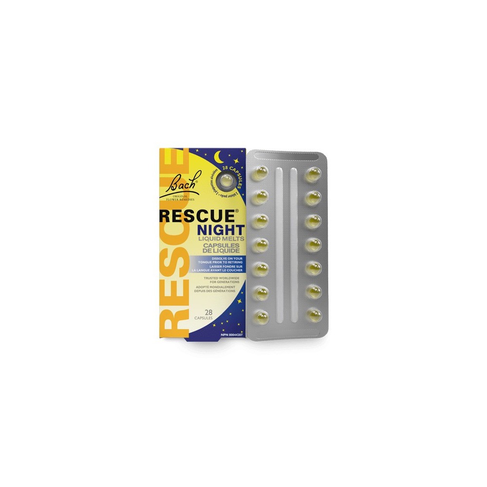 Bach Center Compound Formula – Rescue Night Liquid Melts 28 Cps