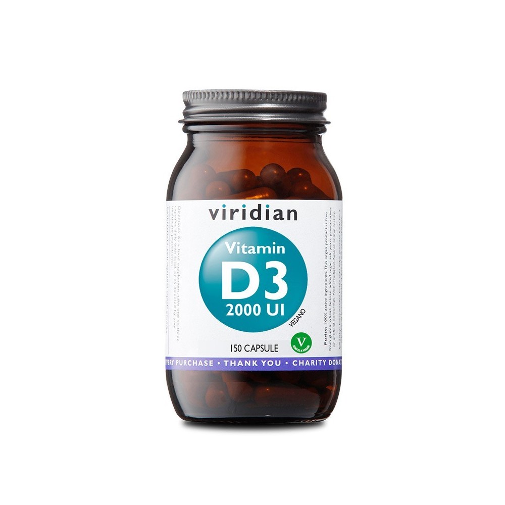 Integratore Vegano Viridian - Vitamin D3 2000 UI 150 Capsule