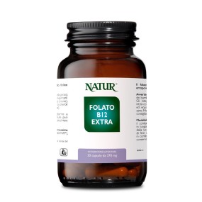 Natur Complemento Alimenticio Vitaminico - Folato B12 Extra 30 Cápsulas