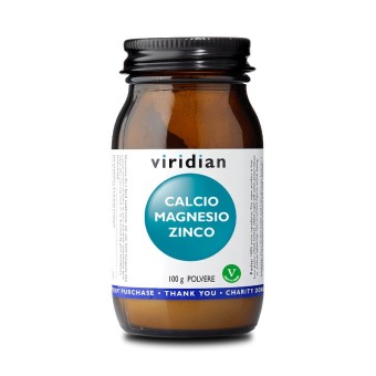 Integratore Alimentare Minerale Vegano Viridian - Calcio Magnesio Zinco 100g Polvere