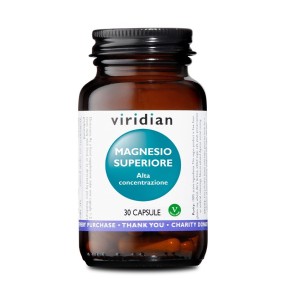 Suplemento alimenticio mineral vegano Viridian - Cápsulas de magnesio superiores de alta concentración