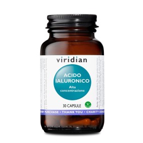 Spezifisches veganes Nahrungsergänzungsmittel Viridian – Hochkonzentrierte Hyaluronsäure 200 mg 30 Kapseln
