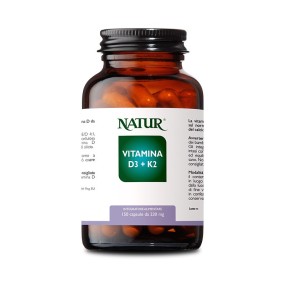 Natur Vitaminic Food Supplement - Vitamin D3 + K2 2000 IU Capsules
