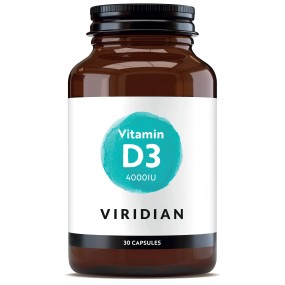 Complément alimentaire végétalien Viridian - Vitamine D3 4000 UI 30 capsules