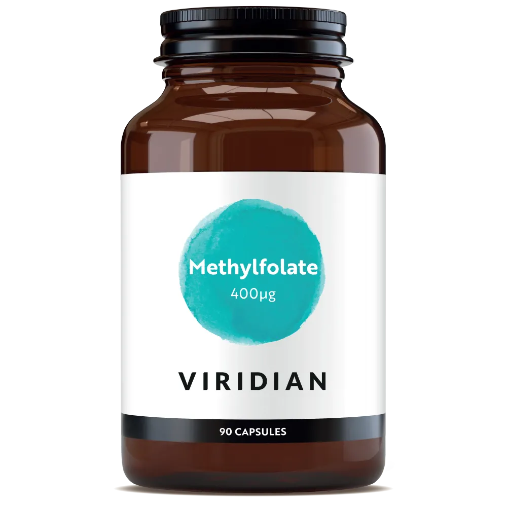 Supplément Vegan Viridian - Méthylfolate 400ug 90 Capsules