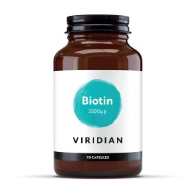 Suplemento vegano Viridian - Biotina 2500 ug 90 cápsulas