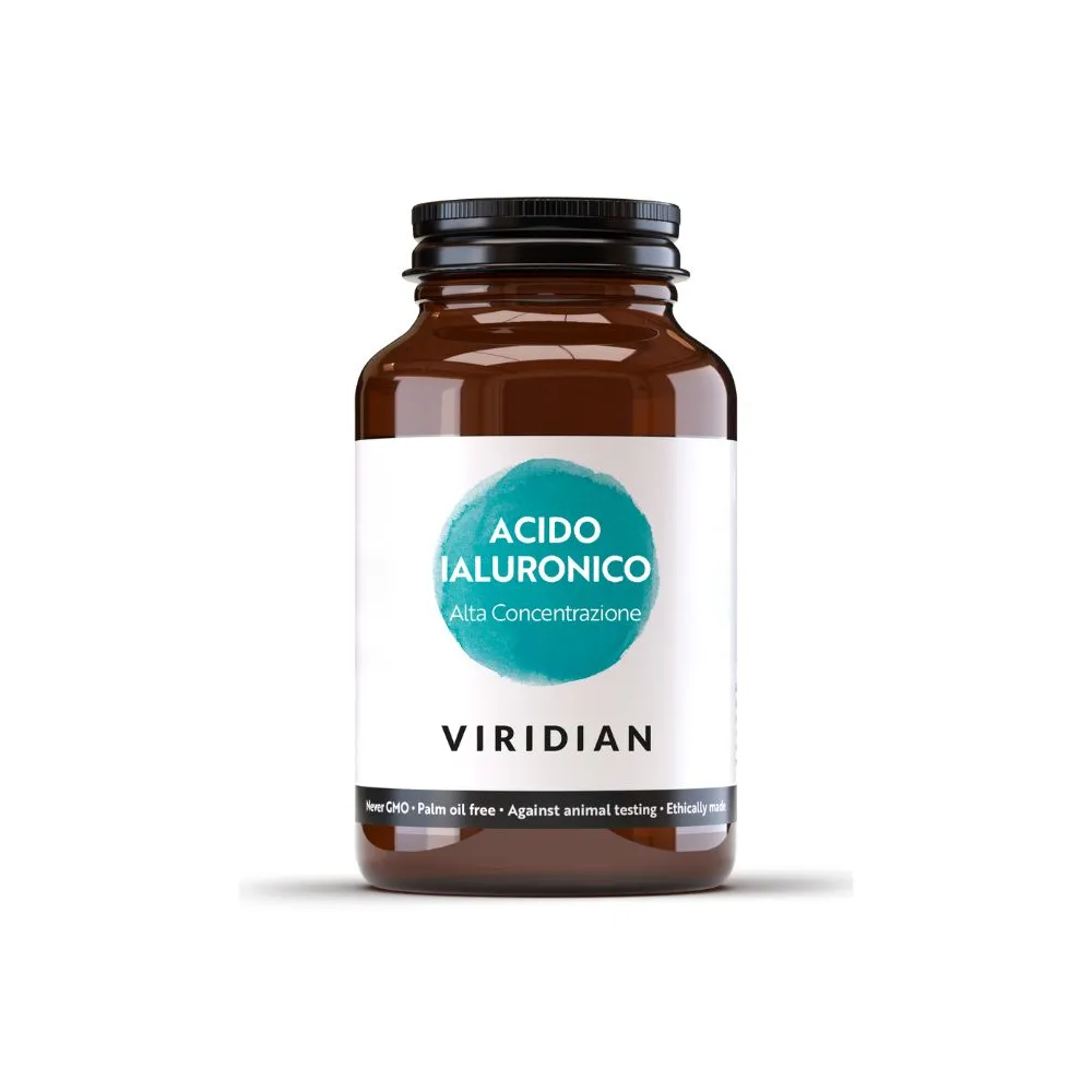 Complément Alimentaire Vegan Spécifique Viridian - Acide Hyaluronique Haute Concentration 200 mg 30 Gélules