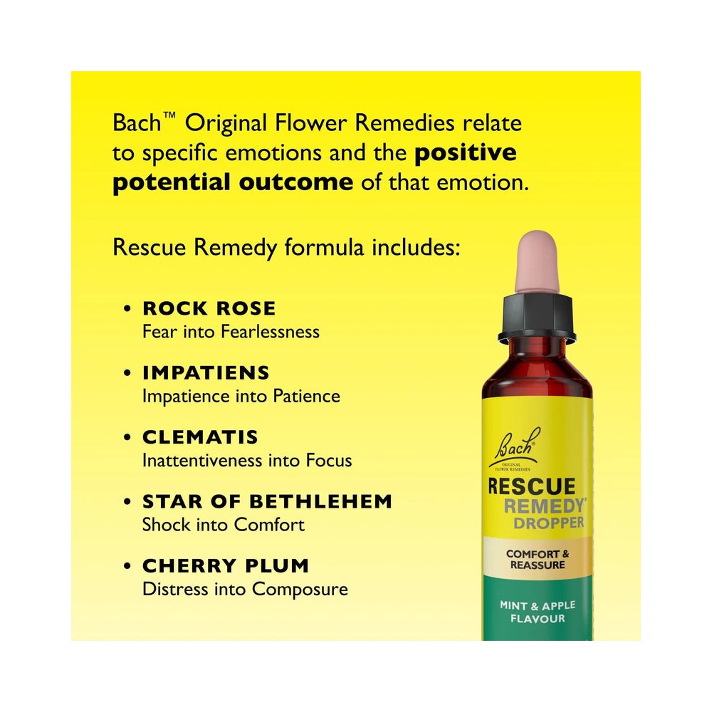 Bach Center Fórmula compuesta - Rescue Remedy Menta y Manzana en Gotas 20 ml