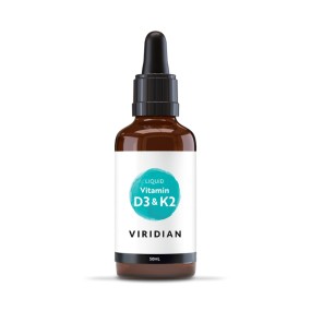 Viridian Vegan Nahrungsergänzungsmittel – Vitamin D3 und K2 Flüssigkeit 50 ml