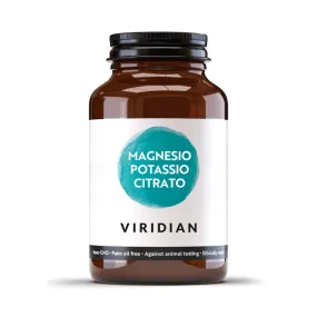 Complément alimentaire minéral végétalien Viridian - Magnésium et citrate de potassium 30 capsules